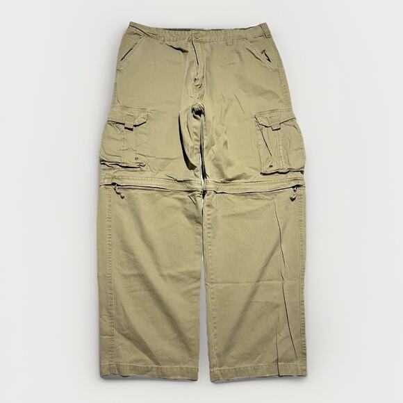 Y2K Plugg Pants Cargo Wide Leg Baggy Convertible Size 38x32 - Picture 1 of 9